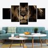 5Pcs African Lion Face Animal Paintings Wall HD Print Home Decor Room Decor Abstract Pictures Canvas Poster Modern 5 Pieces