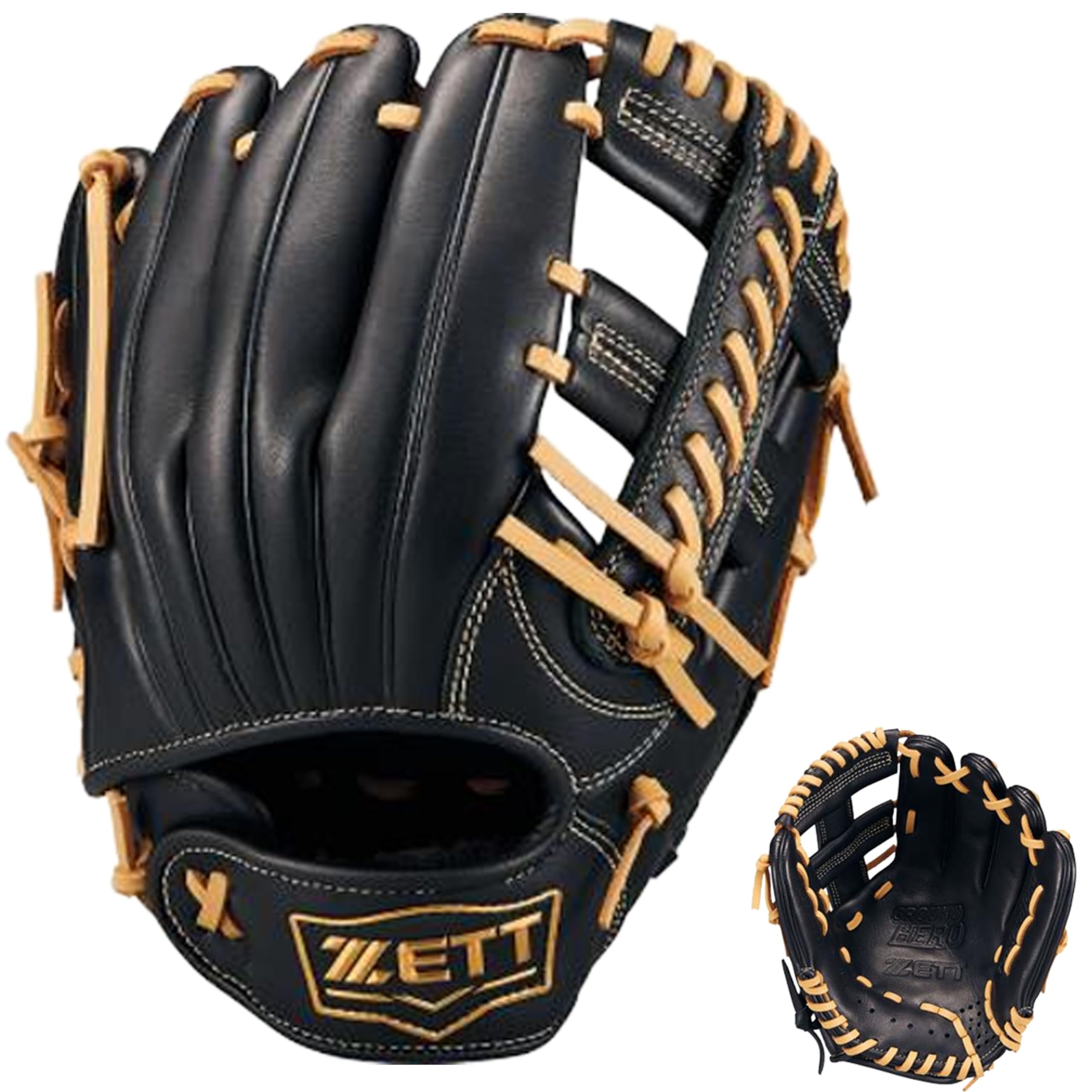 

ZETT Youth Soft Baseball Glove Grand Hero Use B M BJGB76535F (Glove) All-Round Black/Pastel (1932) Size