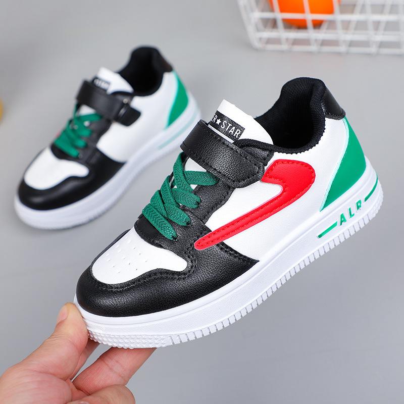 Children's Leather Panel Shoes Spring and Autumn New Boys' Sports Shoes Girls' Shoes Korean Style Student Single Shoes Casual Shoes