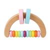 Holzrassel, Musikinstrument für Neugeborene, Greifrassel für Babys und Kleinkinder, frühe Bildung Greifspielzeug vierteiliges Set