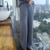Lekasha Women's High-Waist Cashmere Velvet Wide-Leg Pants
