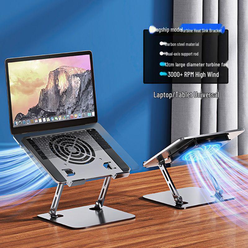 2025 Universal Folding Laptop Cooling Pad with Dual-Layer Fan Stand