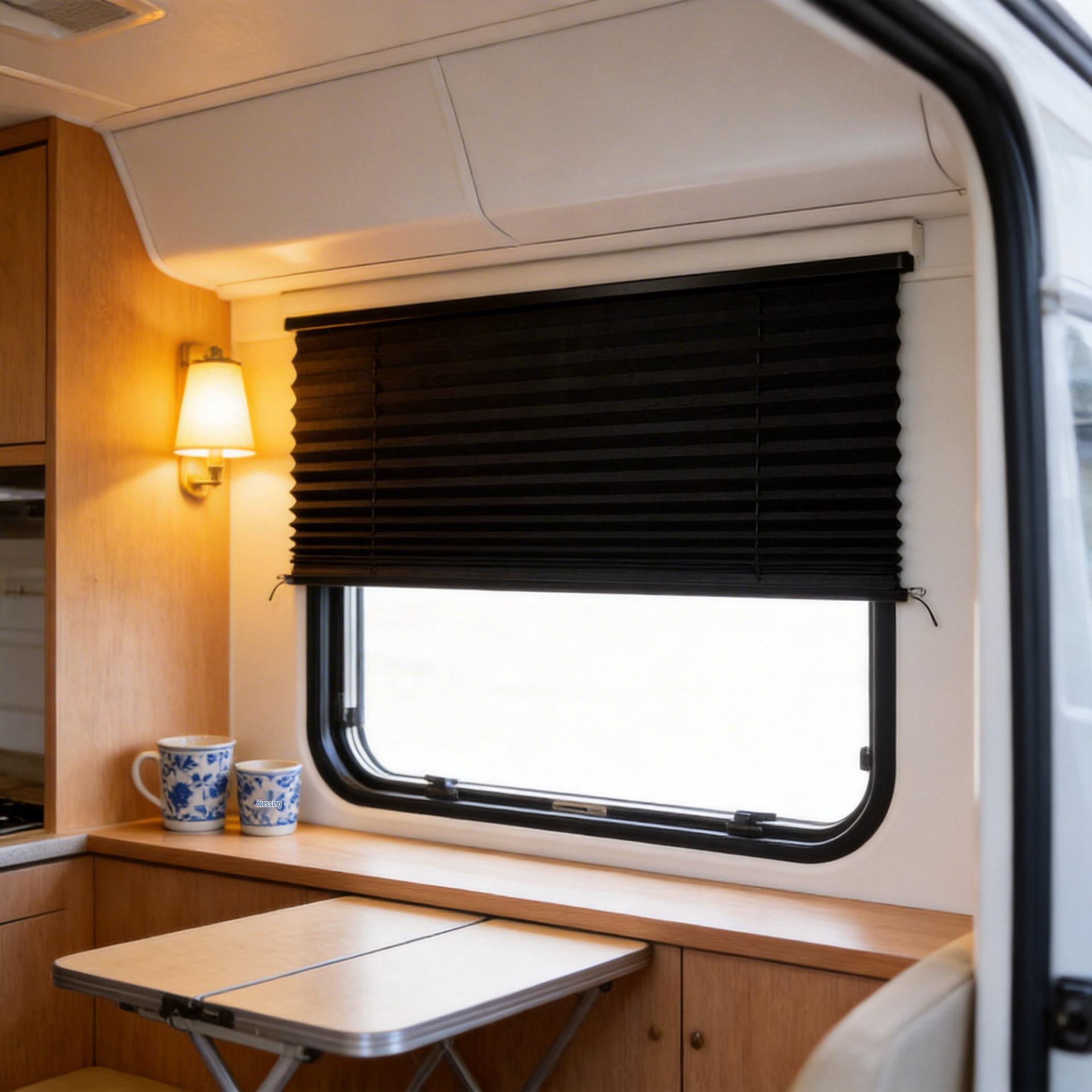 

In-Stock RV Anti-Peep Sunshade Curtain - UV Protection Privacy Window Cover for Travel Trailers Custom Size білий