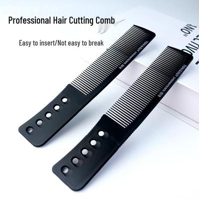 Professional Barber's Black Handle Wide Tooth Hair Cutting Comb