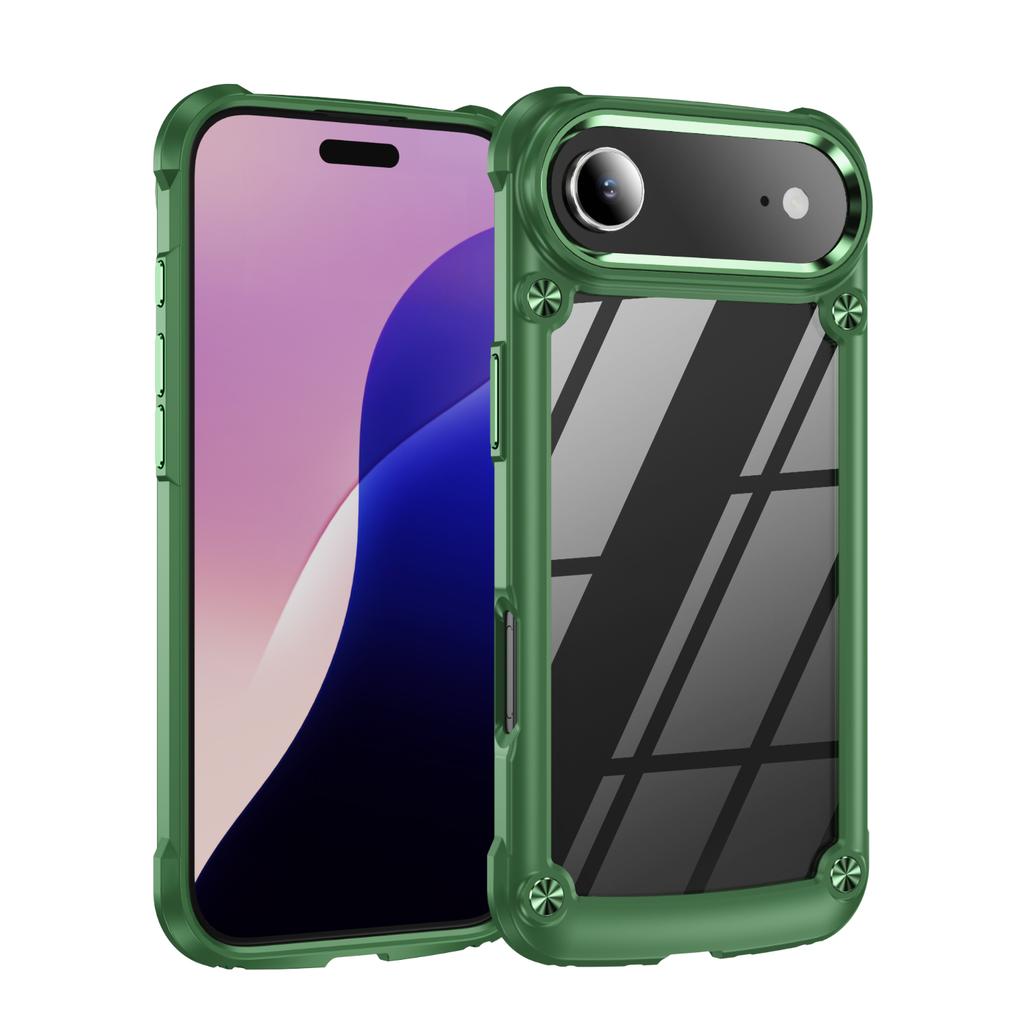 Transparent 360 Full Back Cover for iPhone 14 15 16 Pro Max Fine Hole Camera Lens Protection Clear Mobile Phone Case