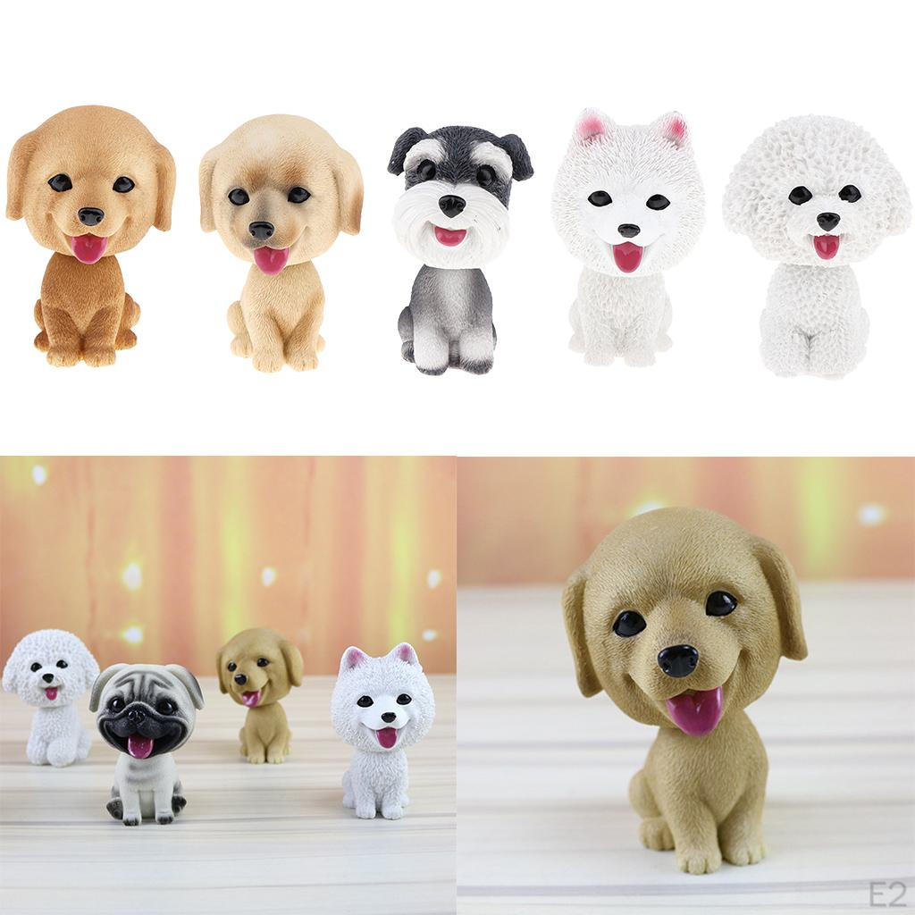 Animal Figurine Head Shaking Dog Decor For