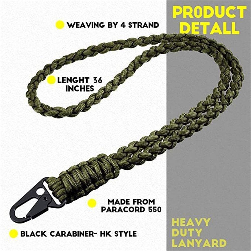 Metal Clip Olecranon Lanyard Parachute Rope Umbrella Rope Keychain  Mountaineering