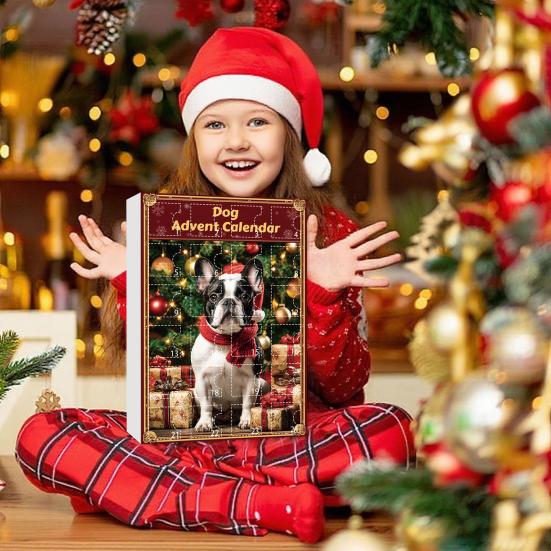 Dog Advent Calendar 2025 24Pcs 2D Dog Breeds Ornaments for Tree Decor 24 Days Christmas Countdown Calendar Surprise Gifts for Dog Lovers