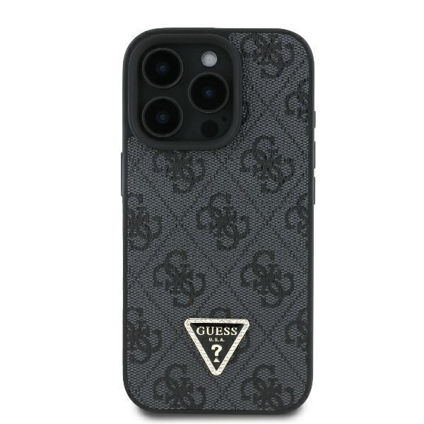 Guess Guhcp16Xp4Tdpk Iphone 16 Pro Max6.9 Czarny/Black Hardcase Leather 4G Triangle Strass