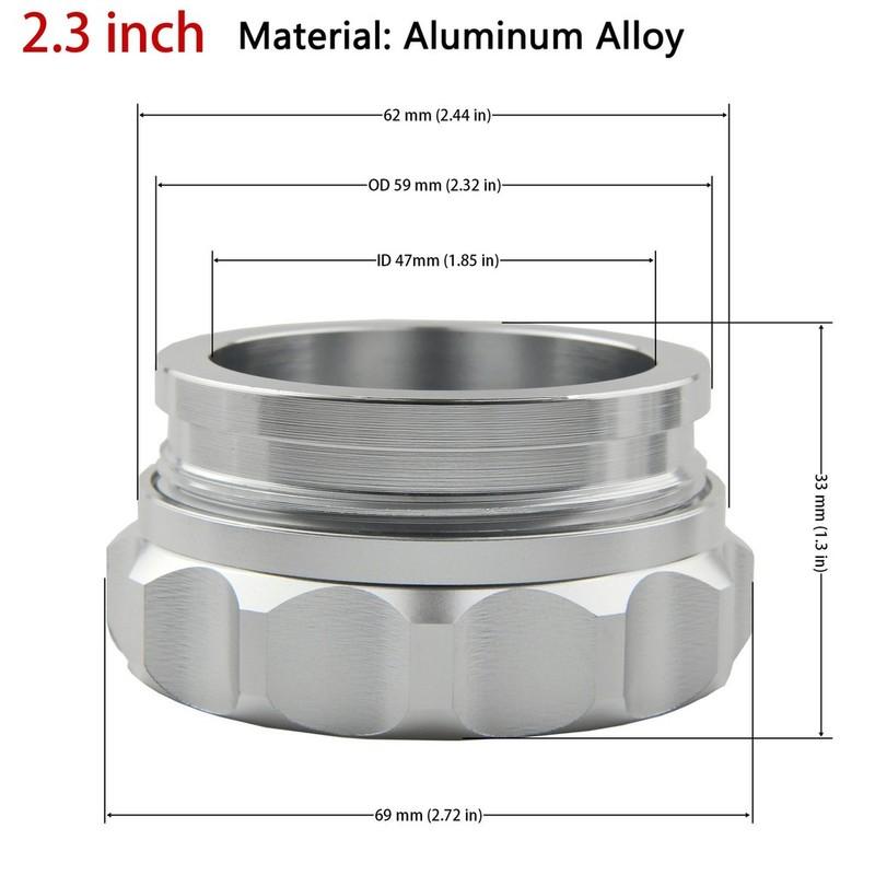 Aluminum Alloy Oil Cap Weld Billet On Filler Neck Cap Water Reservoir Cover Fuel Tank Cap Outer Diameter 1.5"/2"/2.3"