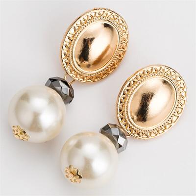 Boho Imitation Pearl Stud Earrings Exaggerated Retro Statement Earrings Women 'S Winter Accesorios Mujer Pendientes