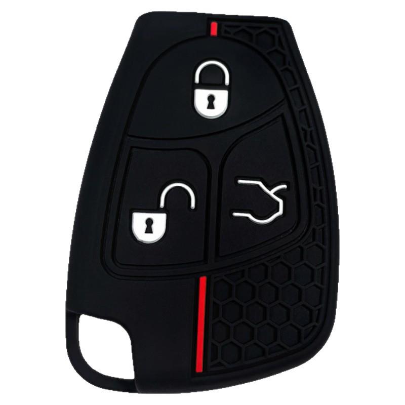 Silikon Auto Schlüsselabdeckung für Mercedes: Kompatibel mit C200, E280, S320, S350, E300L, W220; Schutzhülle mit Wabenmuster.