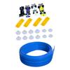 395cm Portable Flex Car Ramp Track Set with 4 Cars Toy Professional , Blue Accessories for Physics