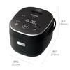 Sharp KS-CF05B-B Rice Cooker, 3-cup capacity, for single-person use, with microcomputer and bread-making function, black