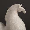 Solid Color Horse Sculpture with Detailed Texture, Handmade Artisan Resin Statue for Elegant Home Desk Decor