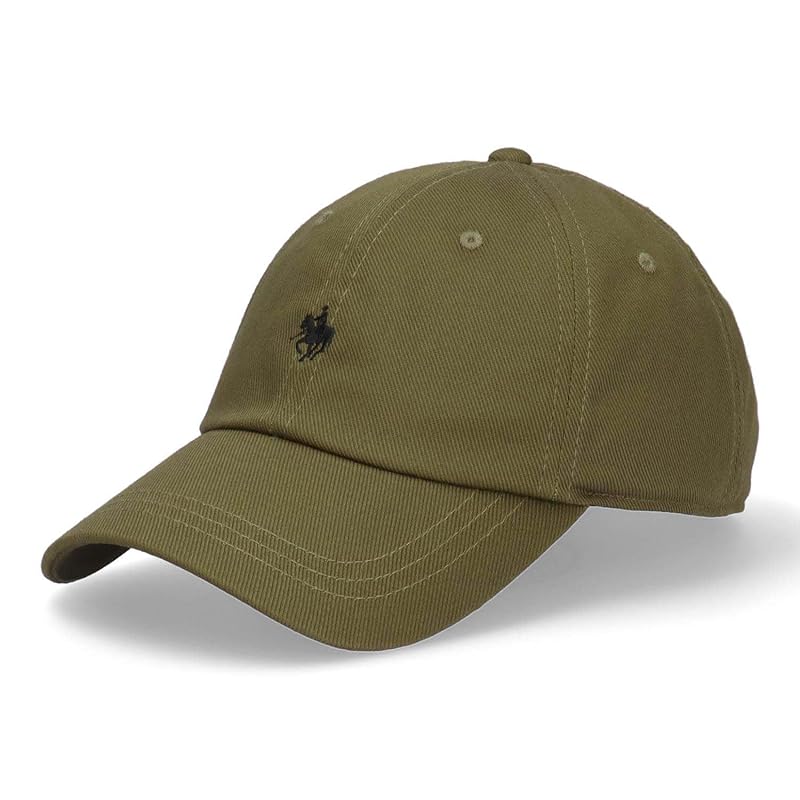 

[Polo BCS] basic logo low cap hat cap size adjustable (Khaki)