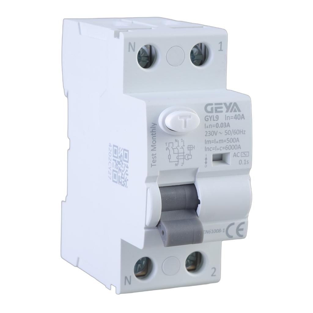 RCCB Automatic Reclosing Leakage Circuit Breakers 2P 40A Differential Circuit Breaker Safety Switches Easy To Use