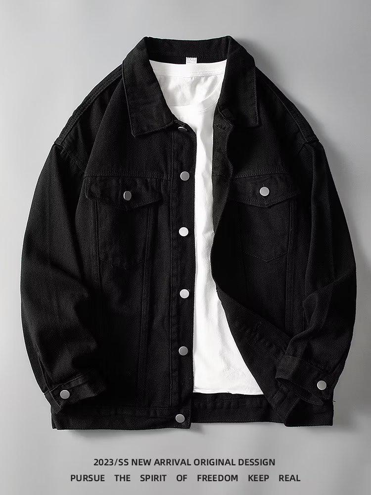 Pánská jarní roztrhaná džínová bunda - korejský styl, ležérní a moderní