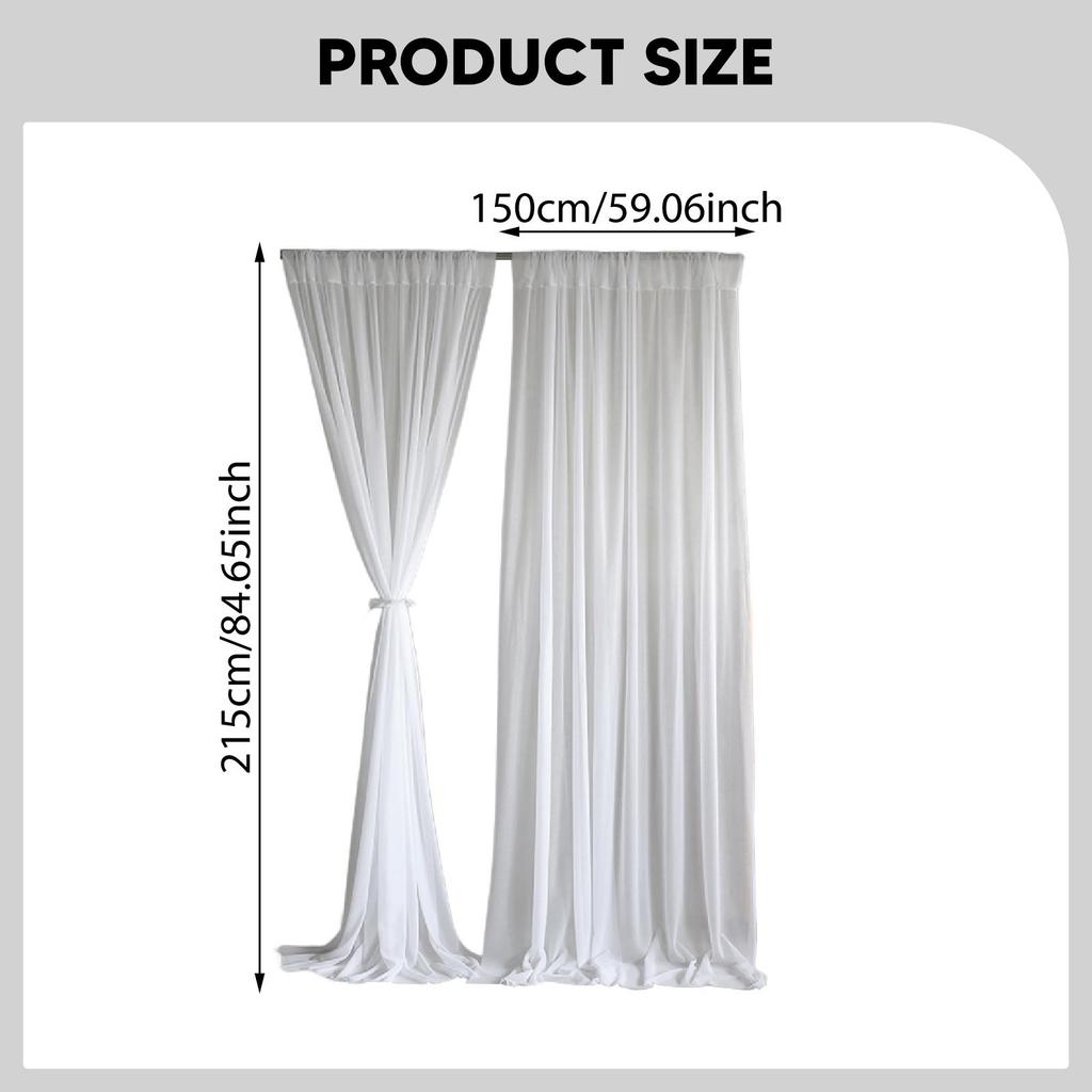 Backdrop Curtains Backdrop Drapes Photography with Rod Pockets Decorative 2