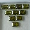Green Sapphire CERTIFIED 15 Pcs Natural Emerald Cut Loose Gemstone 7x5 MM Lot S-5469546