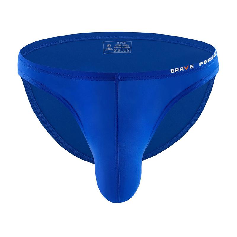 Men's Sexy Low-Rise Briefs Stylish Solid Color Comfort Underwear Breathable Body-Hugging Briefs