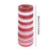 10 Yards Striped Mesh Ribbon Holiday Decoration DIY Wrapping Ribbons Cane Candy Christmas Wreath Tree Stripe Mesh Ribbon Decor