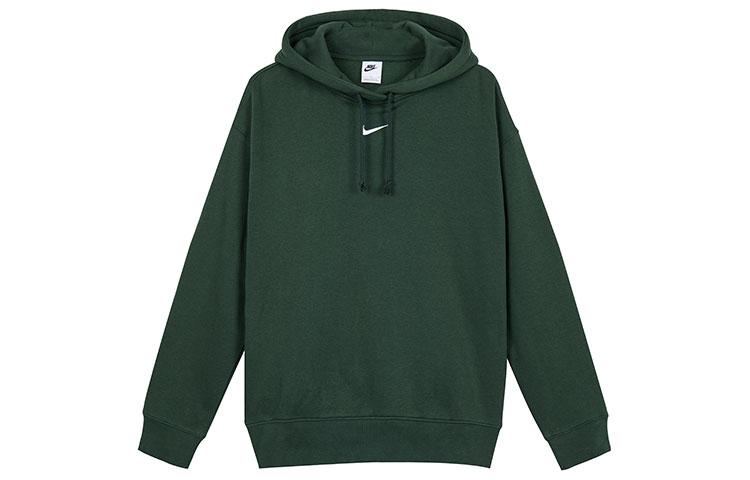 Nike Sportswear Collection Essentials Brushed Fleece Lined Hooded Pullover Sweatshirt Winter Women s Green DJ7669-397 M