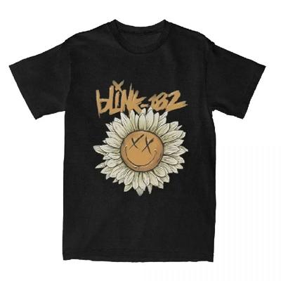 2024 Men Women Band Blink Sunflower 182 T-Shirt Merchandise Casual 100% Cotton Short Sleeve T Shirt Tops Plus Size
