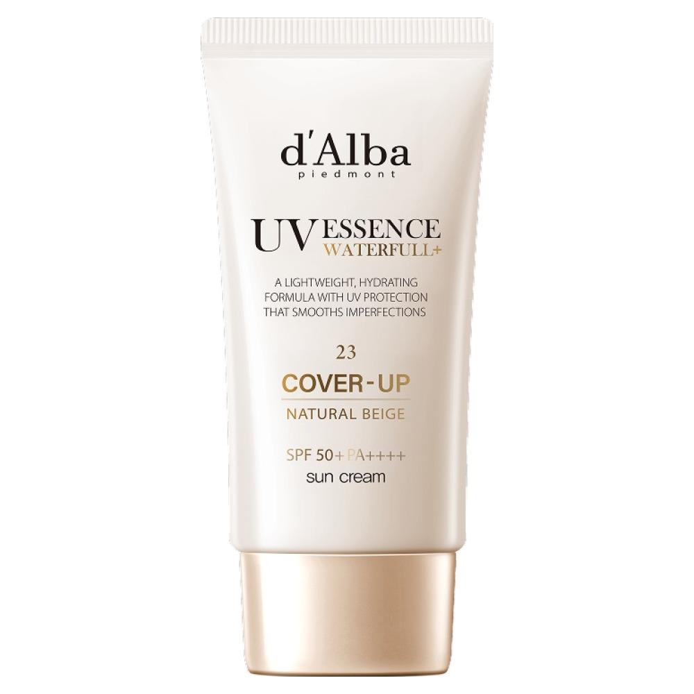 d'Alba Waterfull Tone-Up Sun Cream Natural Cover Beige SPF50+ PA++++ Straling & UV-bescherming 50ml 3kleuren (kies 1) Koreaanse Zonnebrandcrème Gezicht Zonnebrandcrème