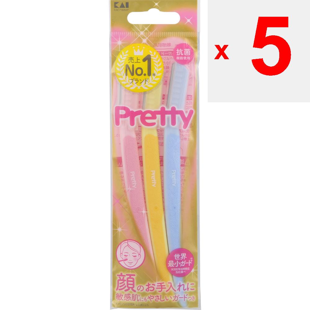 Kaijirushi Razor Pretty (Pretty) Pretty Face L for Sensitive Skin 3P Disposable for Women Women's Razors Disposable for Women