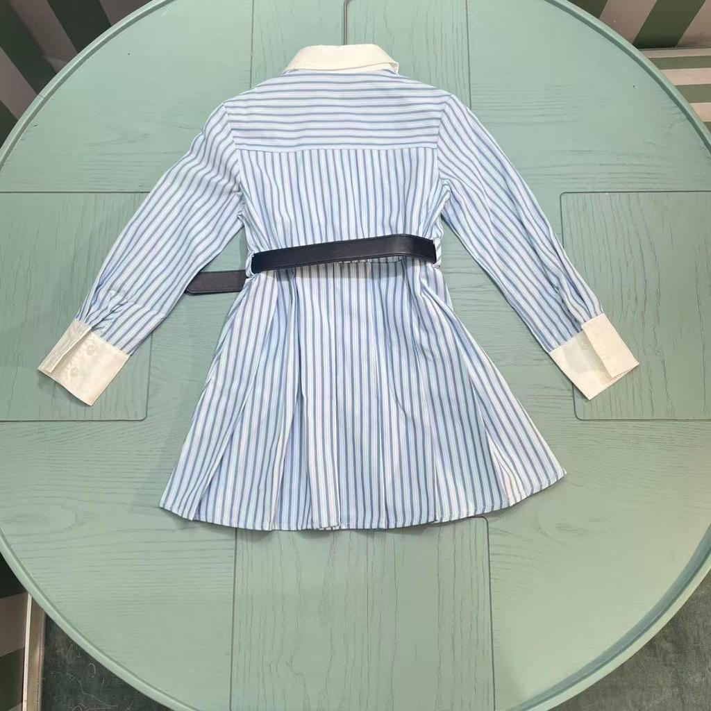 Korean Style Striped Shirt Dress - Spring/Summer Collection for Energetic Girls