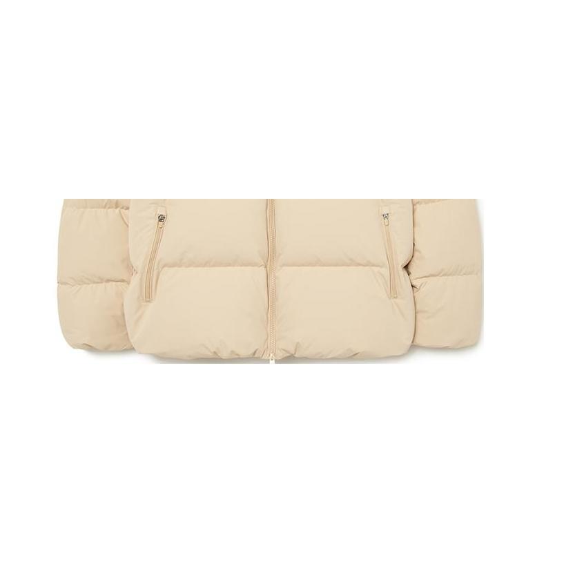 New MLB Down Jacket Unisex Linen Beige Yellow 3ADJB0336-43BGM