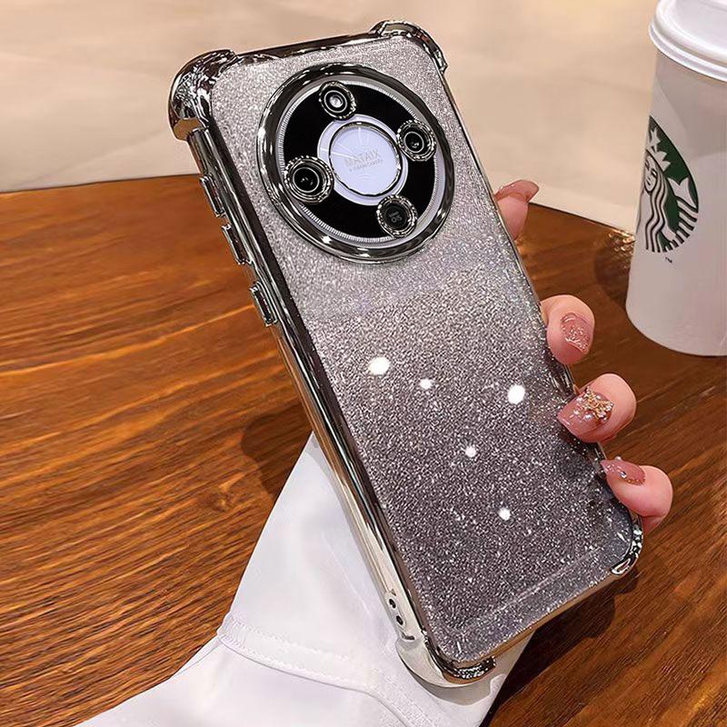 

Чехол для HonorX9D 5G Роскошная блестящая накладка для Honor X70 X9D X7D X7C X9C Смарт Силиконовые Противоударные Чехлы для Телефона X 9D Бампер Женщина девушка Honor x9D серебряный