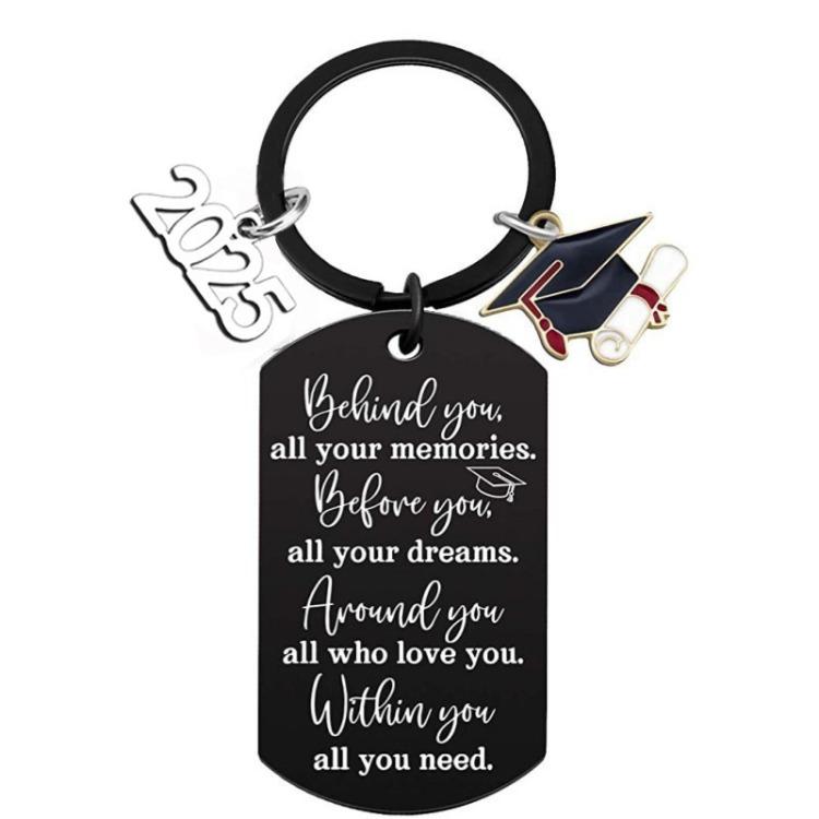 Inspirational Stainless Steel Keychain Class Of 2025 Graduation Gift Thank You Gift For Coworker Daisy Bee Starfish Charm Keychain