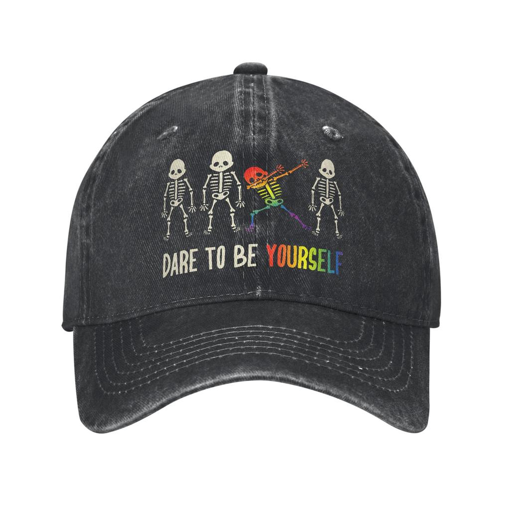 Równość LGBT Duma Świadomość dla Gejów Czapka z Daszkiem Unisex Kobiety Zniszczony Jeans Prany Snapback Kapelusz Outdoor Regulowany Czapki Kapelusz