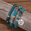 2023 New Bohemia Beaded Bracelets Set For Women Fashion Tassel Elastic Chain Bangles Ladies Trendy Party Jewelry Premium Gifts