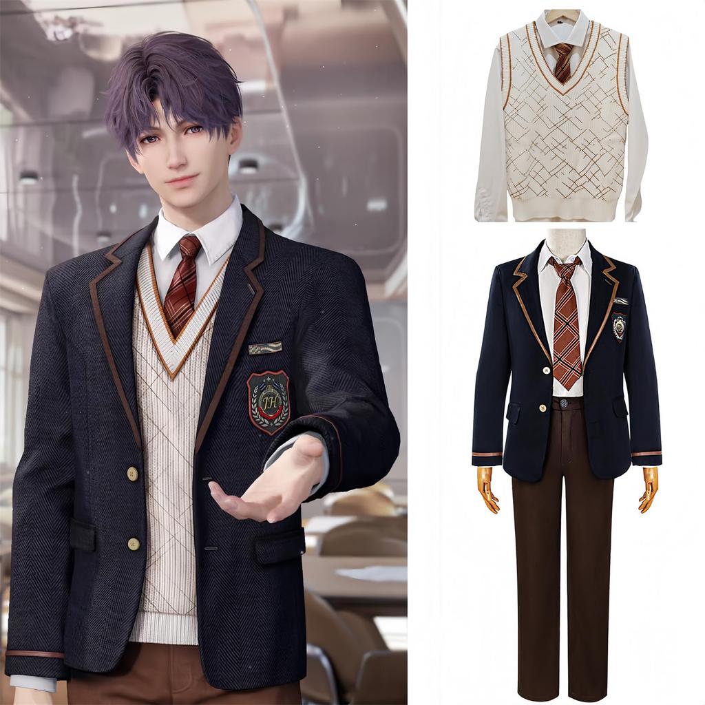 Koi to Miku Cosplay Hauptfigur Männlicher Hauptcharakter Kostüm Mahiru Cosplay Koi Miku Cosplay Kampfuniform Set Uniform Beliebtes Spielkostüm Uniform