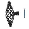 Iron Matt Black Birdcage Solid Cabinet Handle Simple Style Furniture Door Accessory(#3 0)