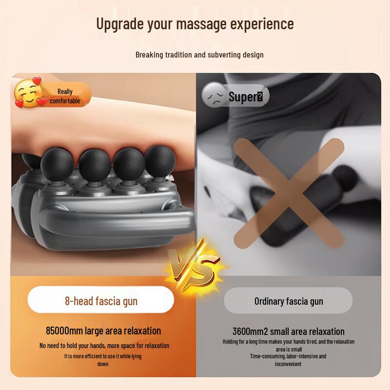 FAERCON F Eight-Head Percussion Massage Gun CN plug (adapter included)