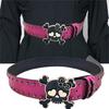 Pin Buckle PU Leather Belt Woman Casual Waist Decors Skull Belt 2000s Waiststrap