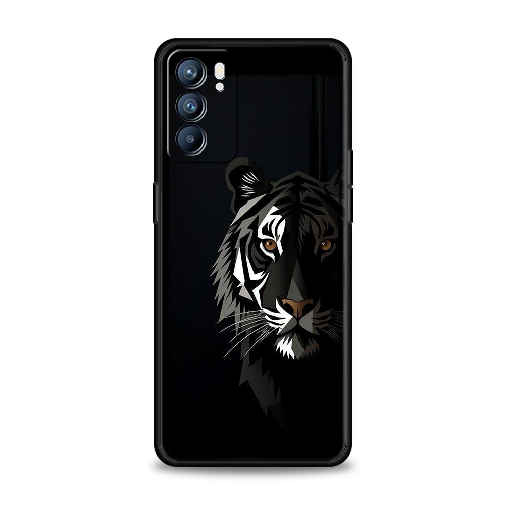 Concise Lion Pattern Phone Case For Oppo Reno14 Reno13 Reno12 11 F 10 Find X5 X9 Pro A54 5G A53 A52 A9 A16 A78 4G A80 A98 Cover