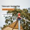 Haste de Tenda Telescópica de Alumínio Ultraleve - Suporte para Toldo de Acampamento 2,8m