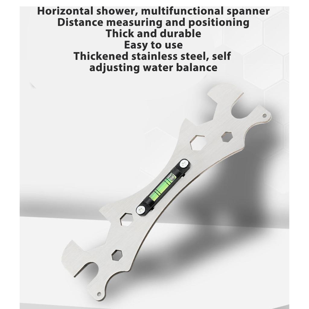 Shower Install Wrench Special Wrench Multifunctional Bathroom Wrench with Level Faucet Plumbing Install Tool