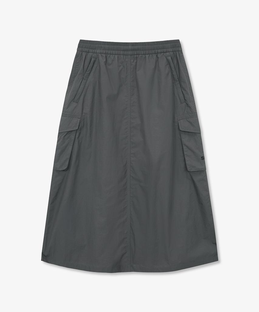 Supra Damen Seitenbänder Langer Rock (Grau)