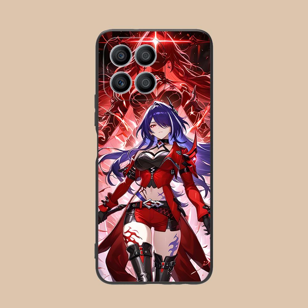 HSR Acheron Matte TPU Mobile Phone Case for Honor 90 80 70 60 50 30 20 10 9 8 7 Pro S SE Lite 5G Colorful Printing Cover