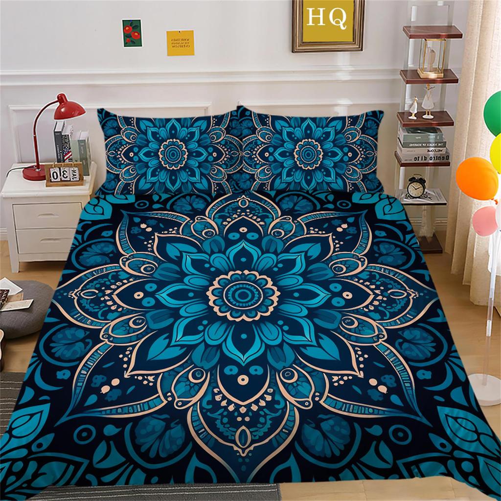 3D Digital Printing Bedding Set Bohemian Datura Quilt Cover Pillow Case Home Bedding Set AU/EU/US Full Size Single/Double Bed