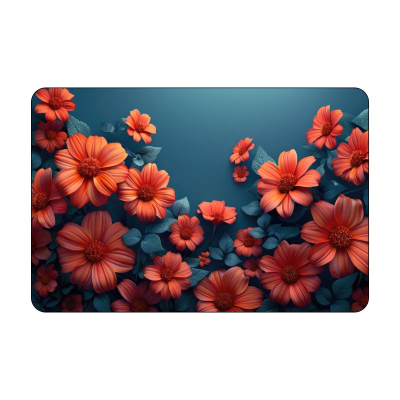 3D Floral Diatomaceous Earth Bath Mat - Absorbent, Quick-Dry, Stain & Wear Resistant Doormat