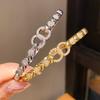 Light Luxury Zircon Gold Plated Bracelet For Women With Heart Shape Design