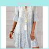 Summer Casual Dress With V Neck And 3d Print For Women