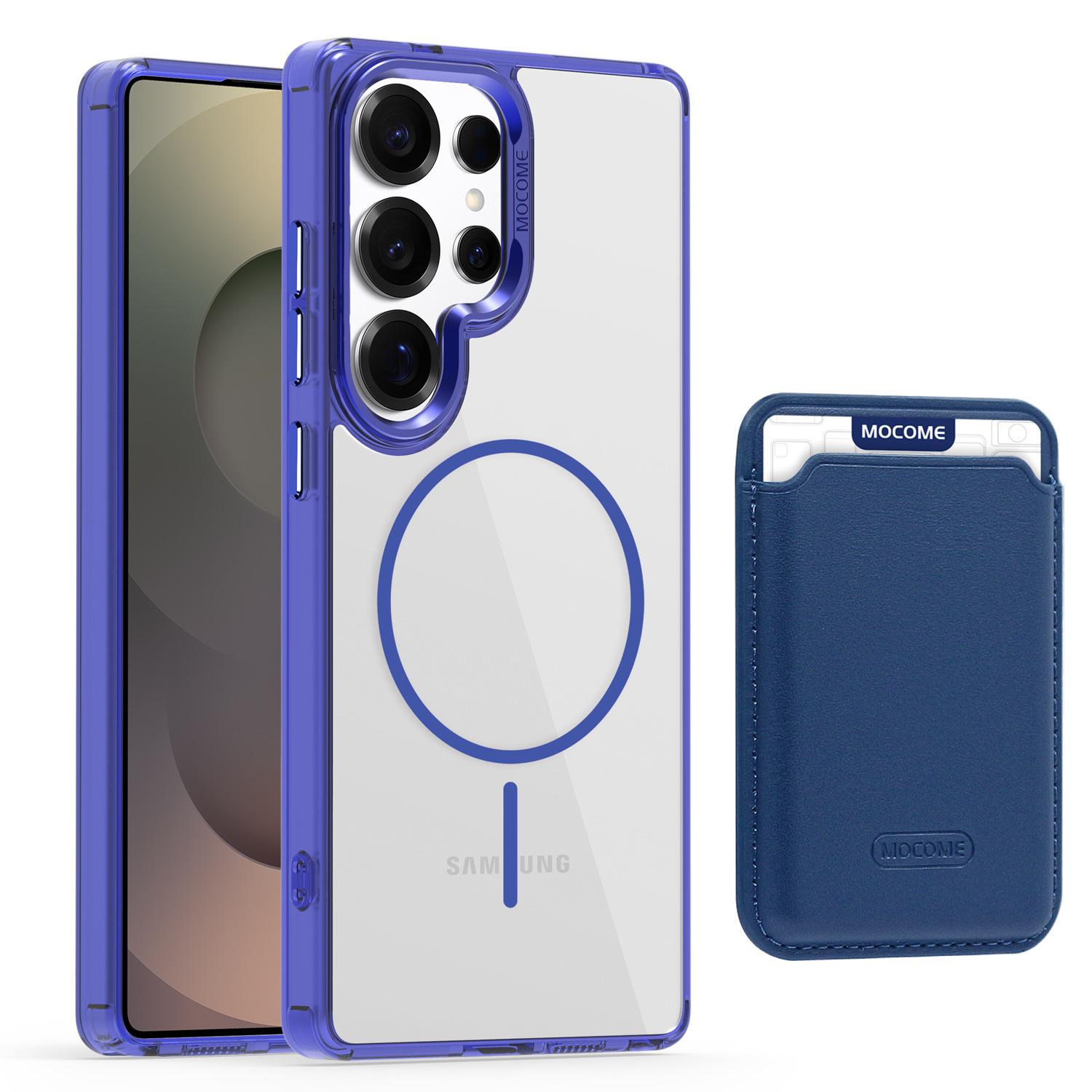 

Samsung S26 Ultra Transparent Magnetic Card Holder Case - Star Shield Protective Cover for S25 Plus A55 S24 Ultra